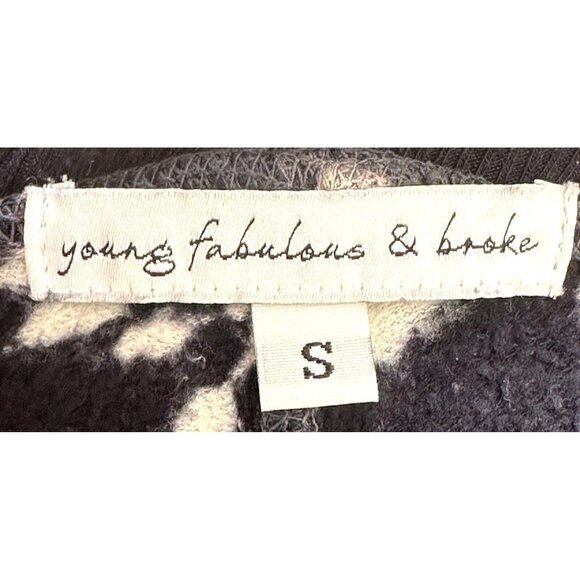 Young Fabulous & Broke Womens Tie Dye Joggers Sweatpants Navy White SIze Small - Picture 7 of 10